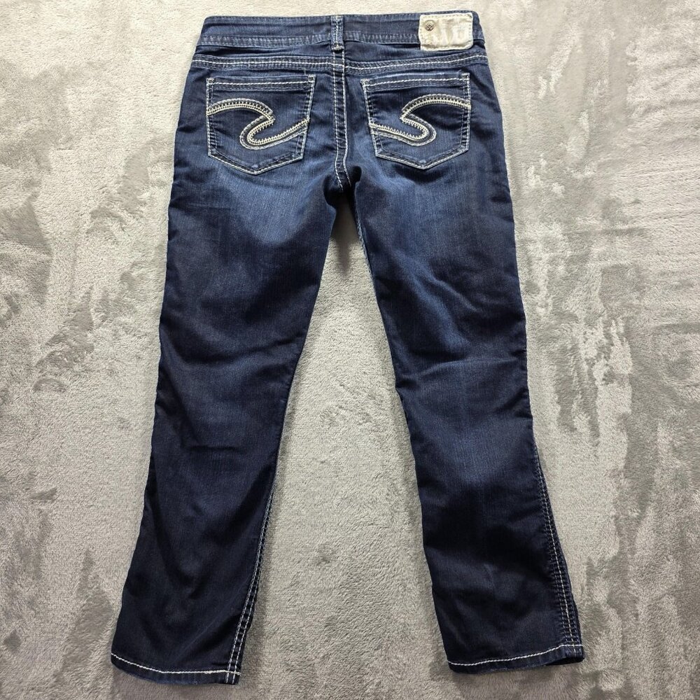 Silver Jeans Co Frances Capri Jeans Womens 28 Blue Stretch Denim Mid Rise